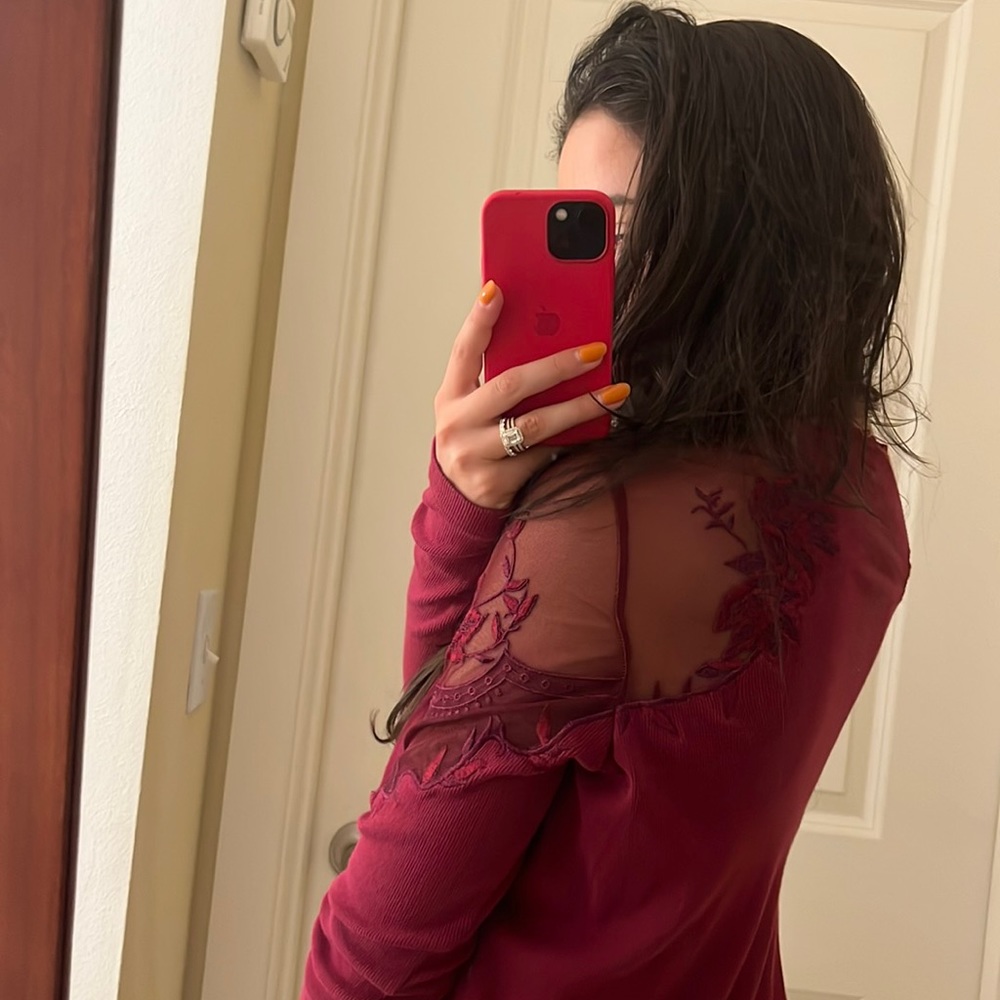 Free People Sheet Shoulder Shirt